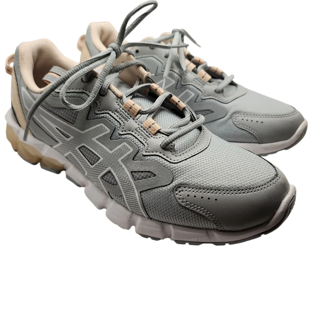 Asics Gel-Quantum 90 3 Grey White Cream Womens Shoes‎ Size 8.5 1202A040
